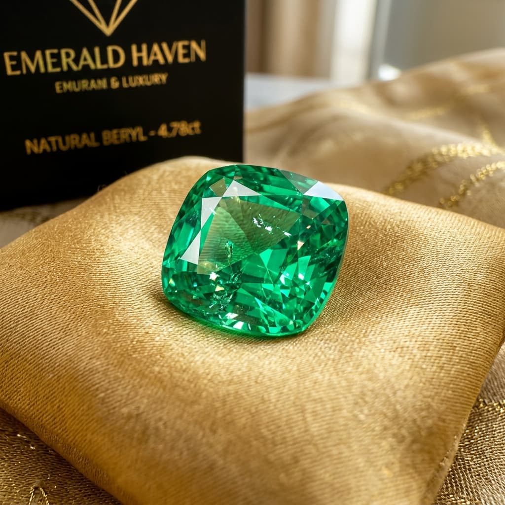An emerald gemstone beside a daily horoscope reading